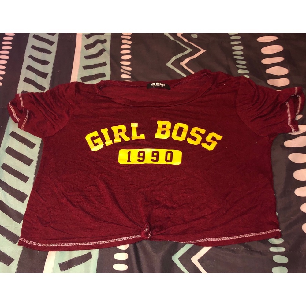 Burgundy crop top